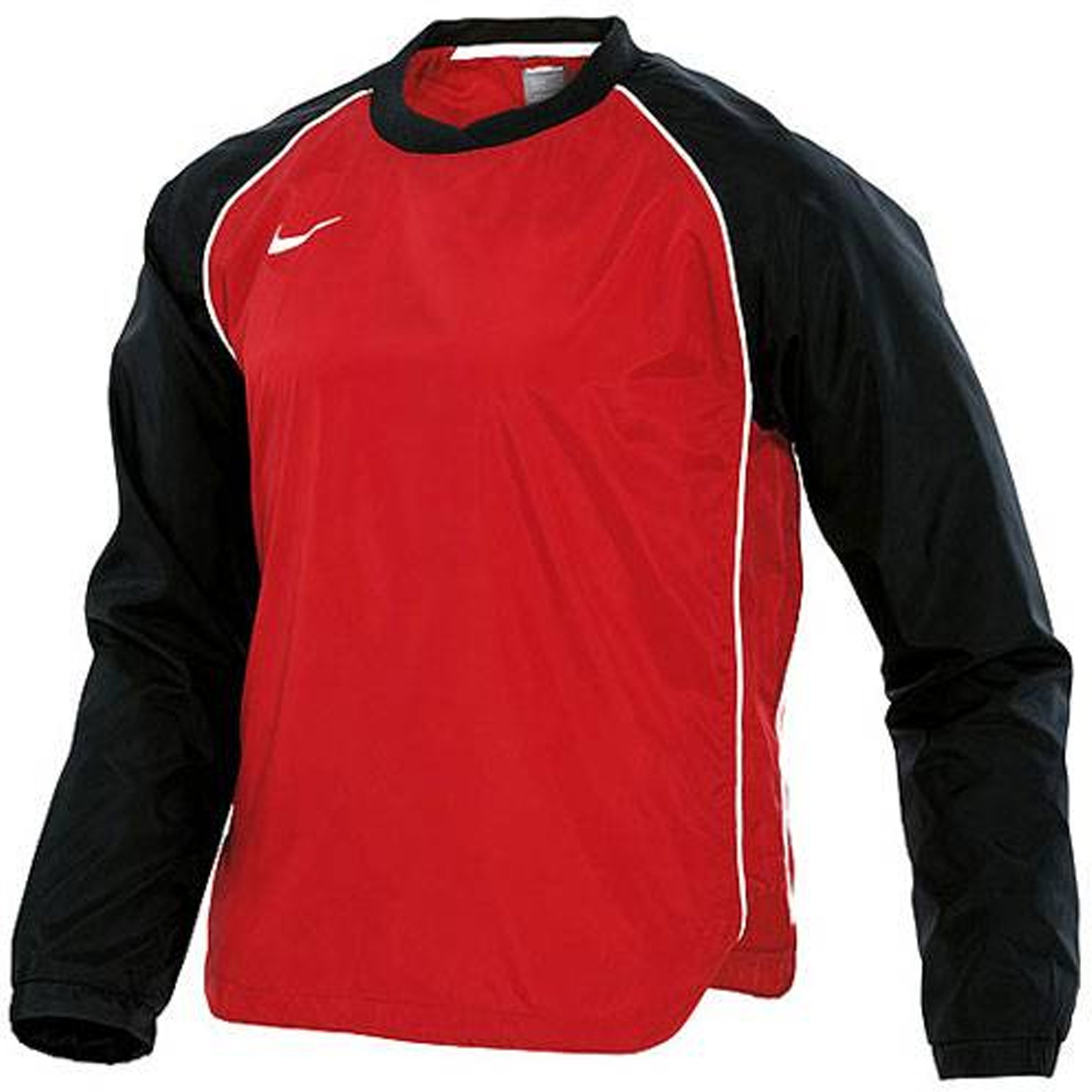 Nike Long Sleeve V-Ausschnitt Schwarz/Red Graphic Print Mens Football Top 264653 648