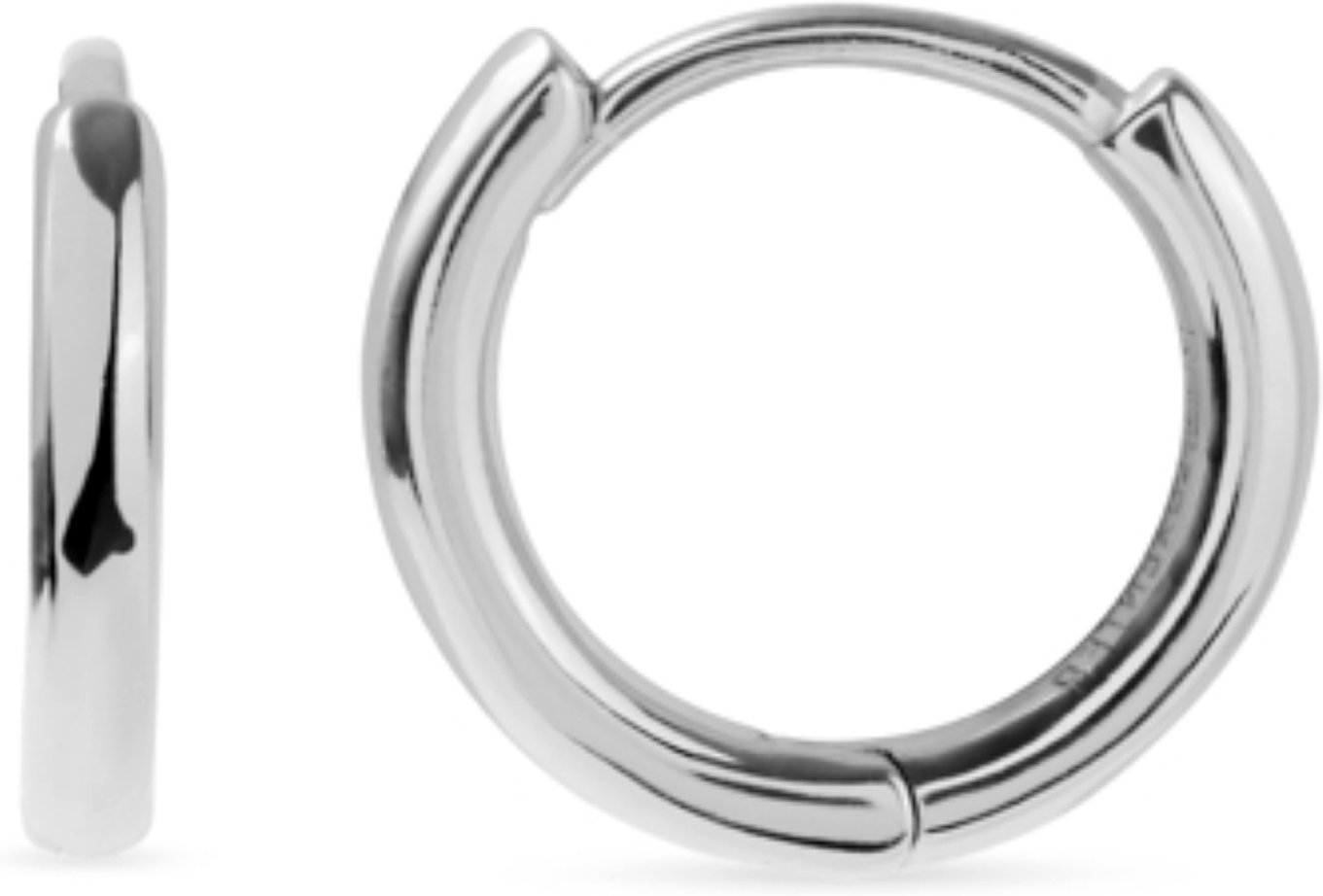 Luxenter Hoop-Ohrringe, 925 Sterling Silber edum mit rhodinierter Oberfläche