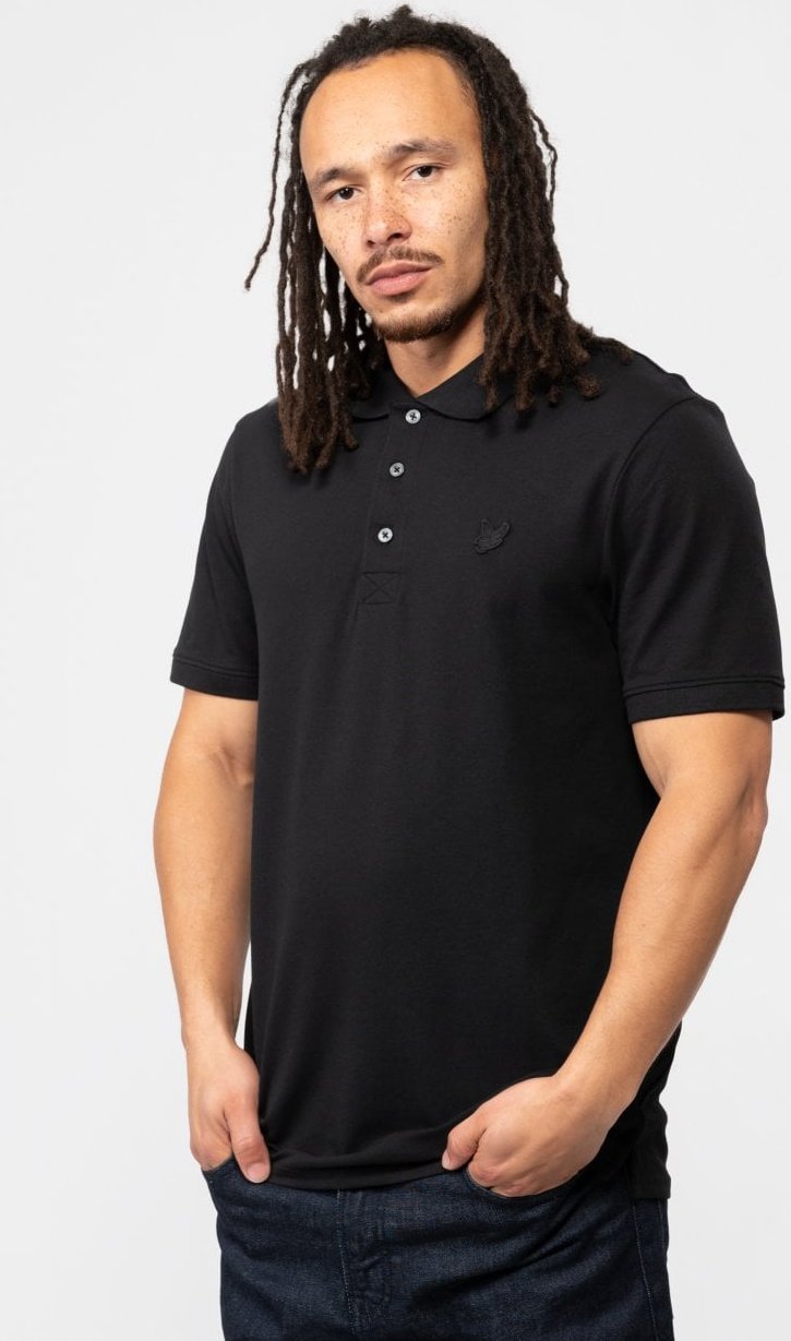 Lyle & Scott Tonal Eagle Jet Black Poloshirt