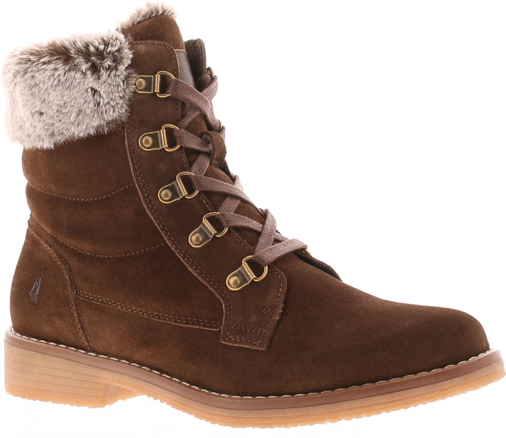 Hush Puppies Florence Leder Damen Schokoladenstiefel