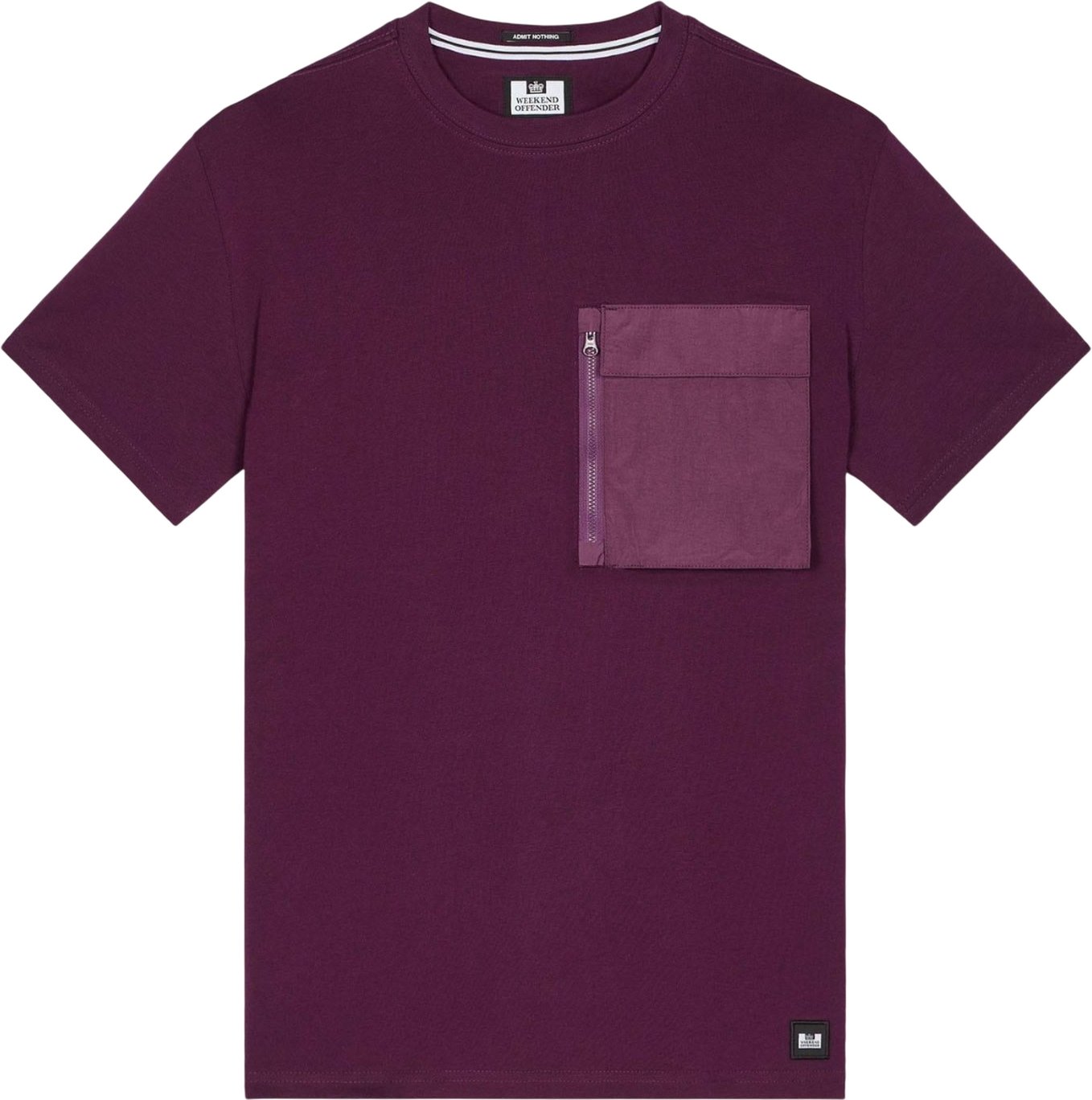 Weekend Offender Herren Takaji Fallschirmtaschen T-Shirt (Beerenrot)