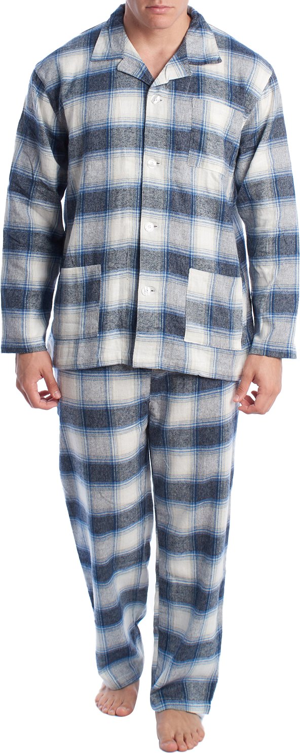 Herren-Schlafanzug aus Baumwolle mit Langarmshirt KLP7