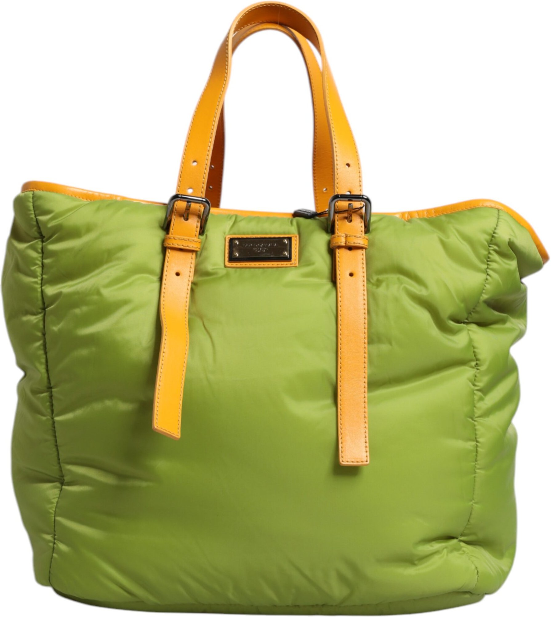 Grüne Nylon gepolsterte Logo-Plakette Umhängetasche