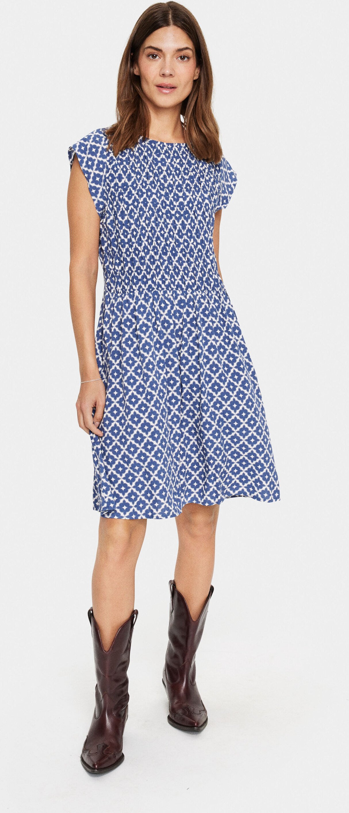 Kleid Gerade Passform blue