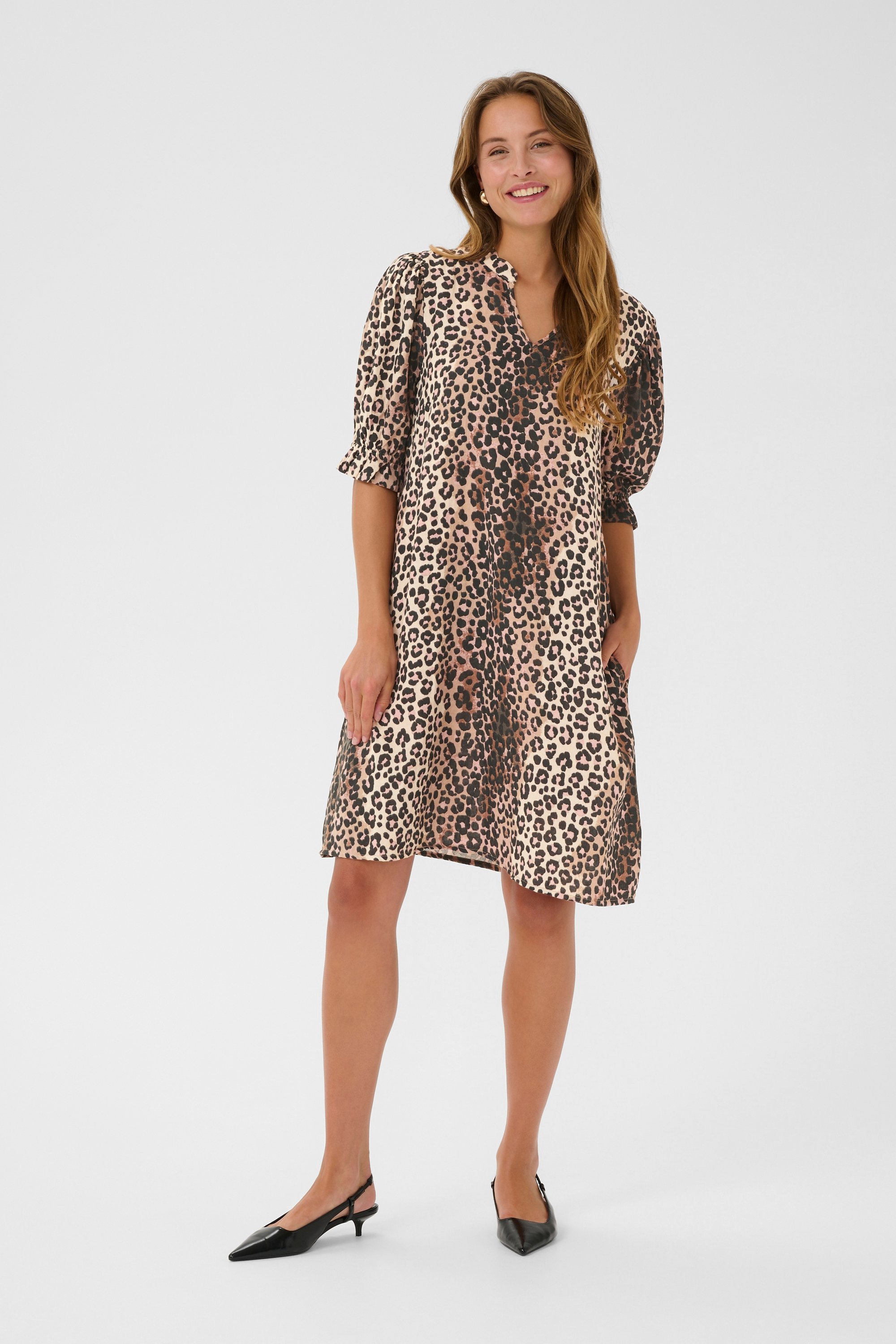 Thumbnail - Kleid mit entspannter Passform animal