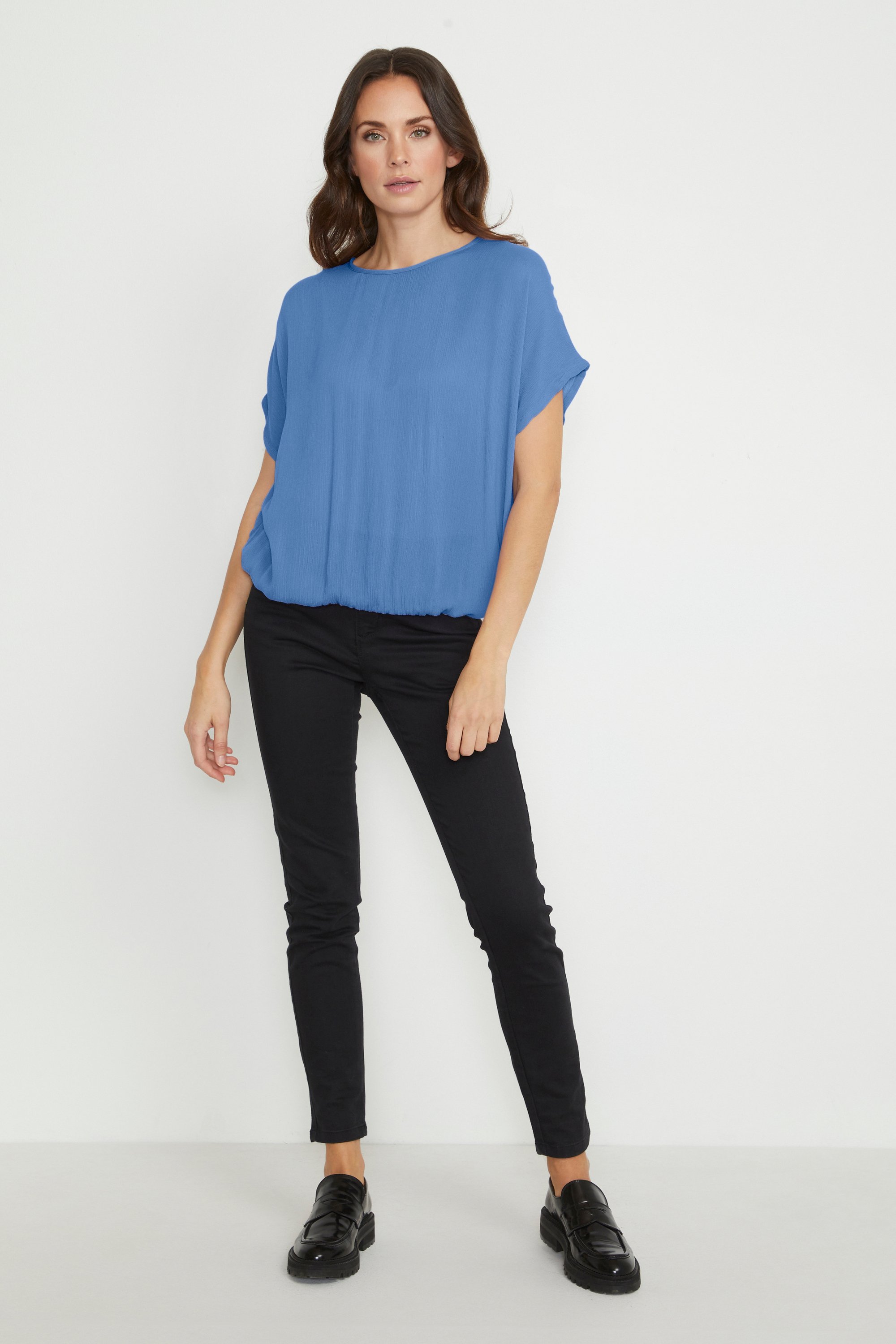 Thumbnail - Ärmellose Bluse Loose fit Vista Blue light blue
