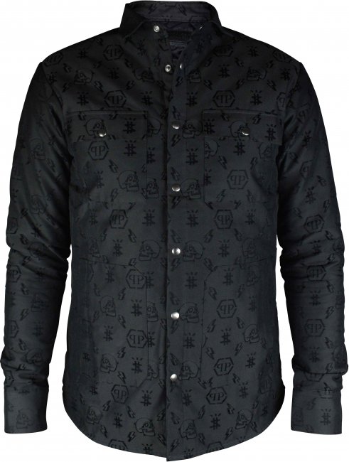 Philipp Plein Hemd LS Monogramm Schwarz