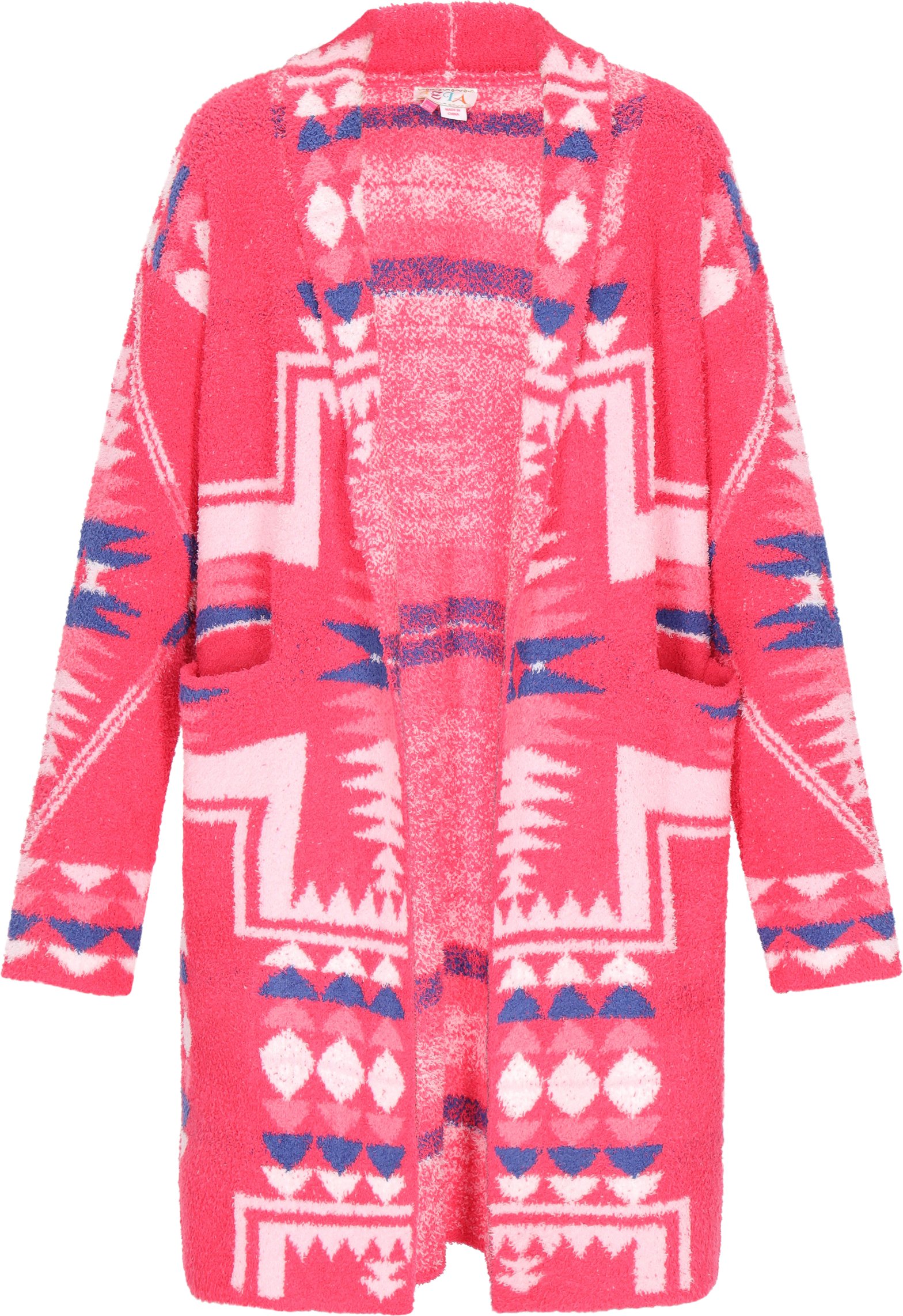 IZIA Strickjacke Frauen fuchsia mehrfarbig