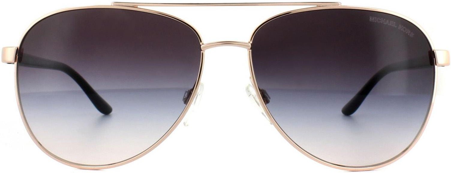 Michael Kors Aviator Womens Rose Gold Braun Gradient Sonnenbrille