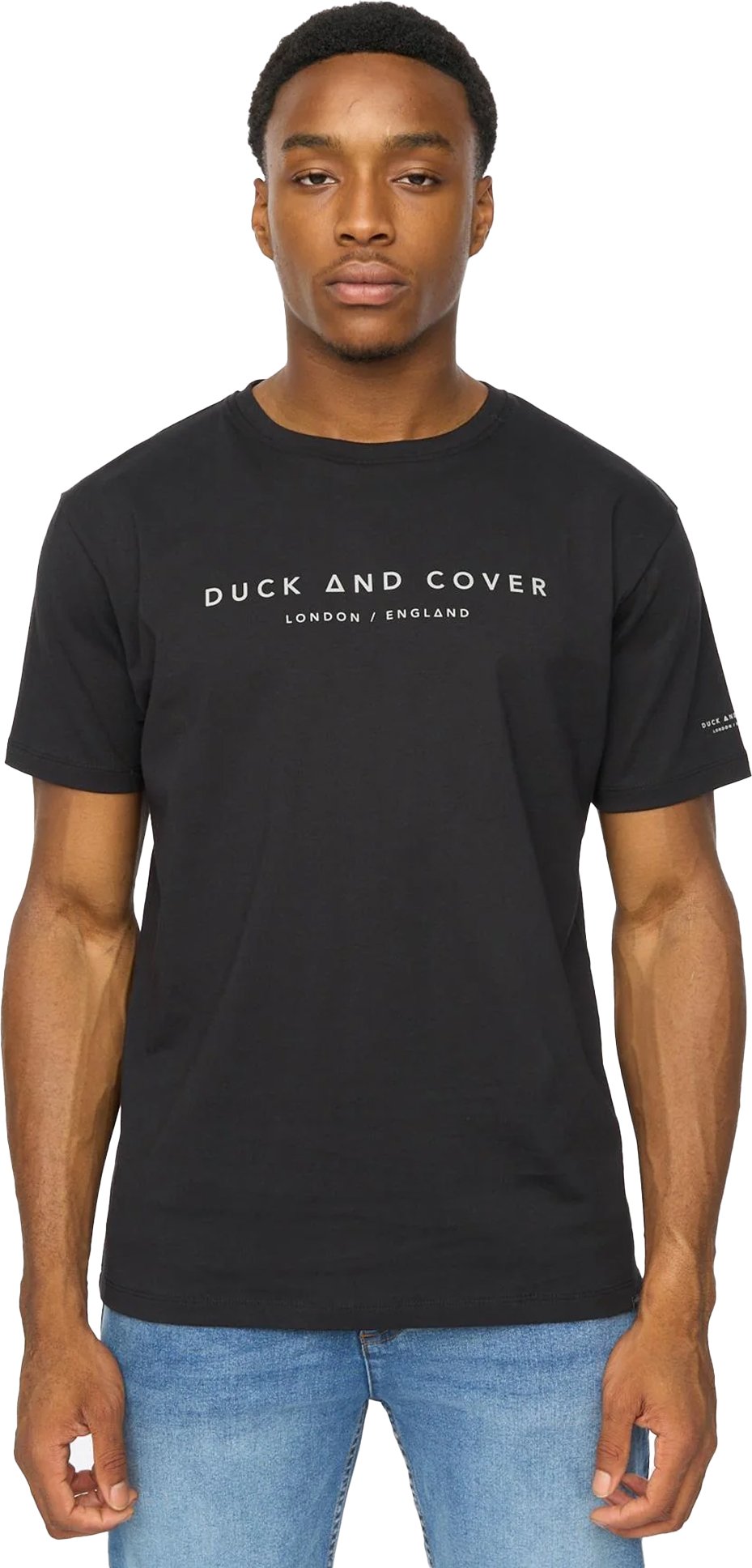 Duck and Cover - "Crytons" T-Shirt für Herren, Schwer (Schwarz)