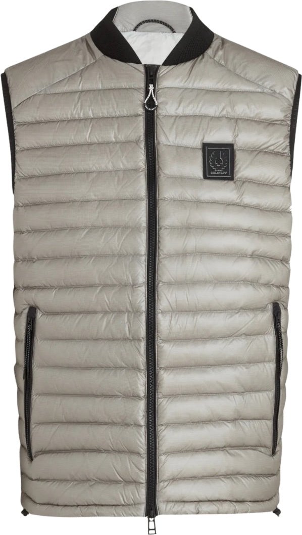 Thumbnail - Belstaff Airframe Beige glanzende Weste mit Daunenfullung