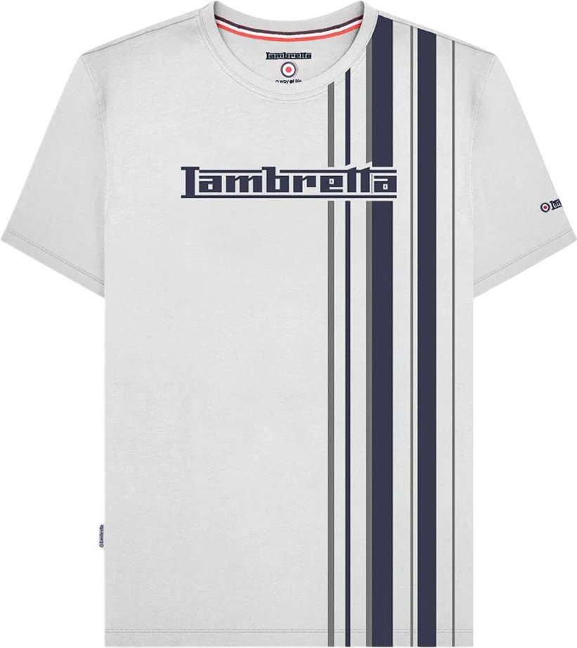 Lambretta - T-Shirt für Herren (Weiß/Marine/Grau)