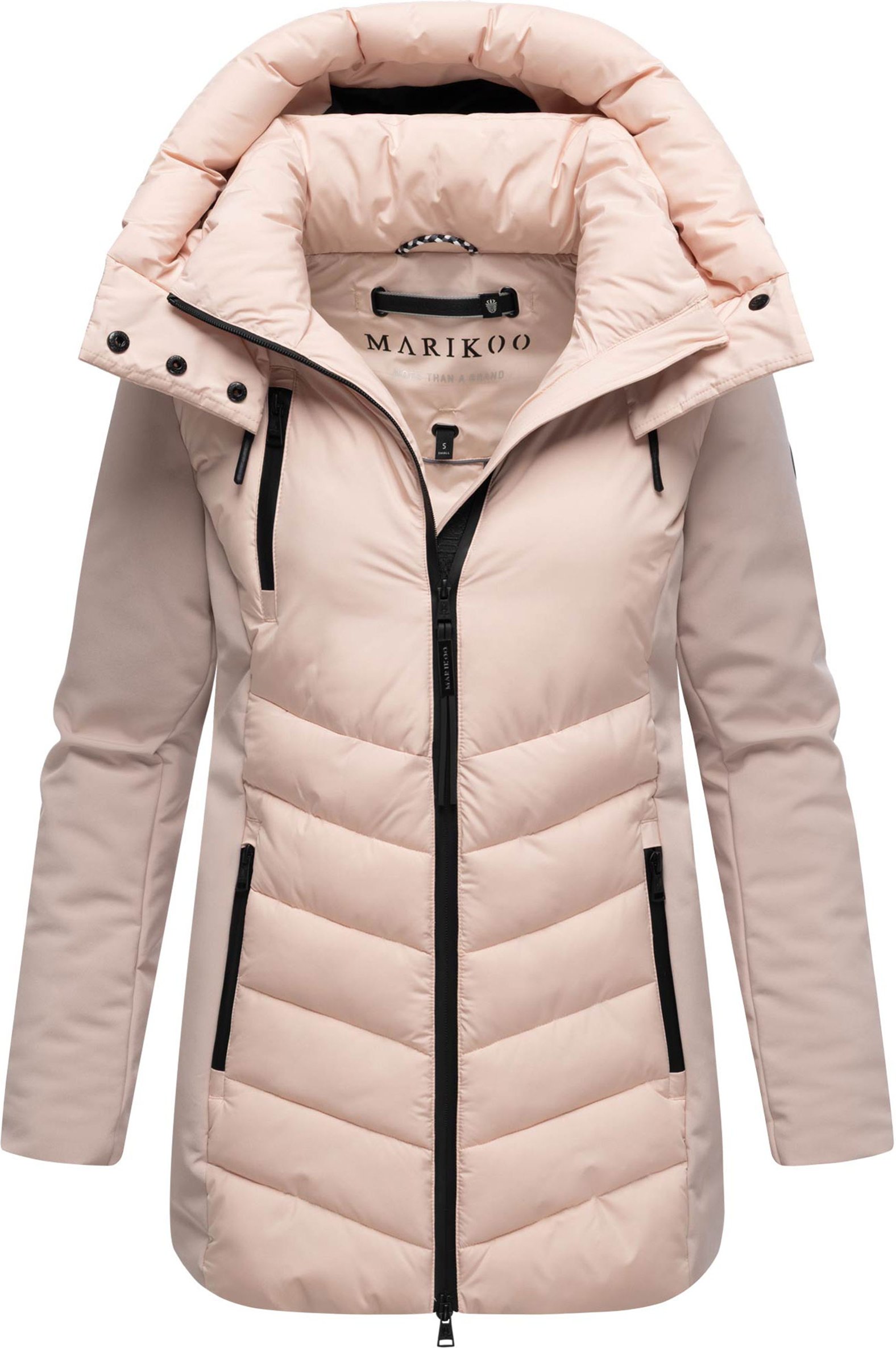 Marikoo Damen Winterjacke Tivaa XVI mit Softshell & abnehmbarer Kapuze