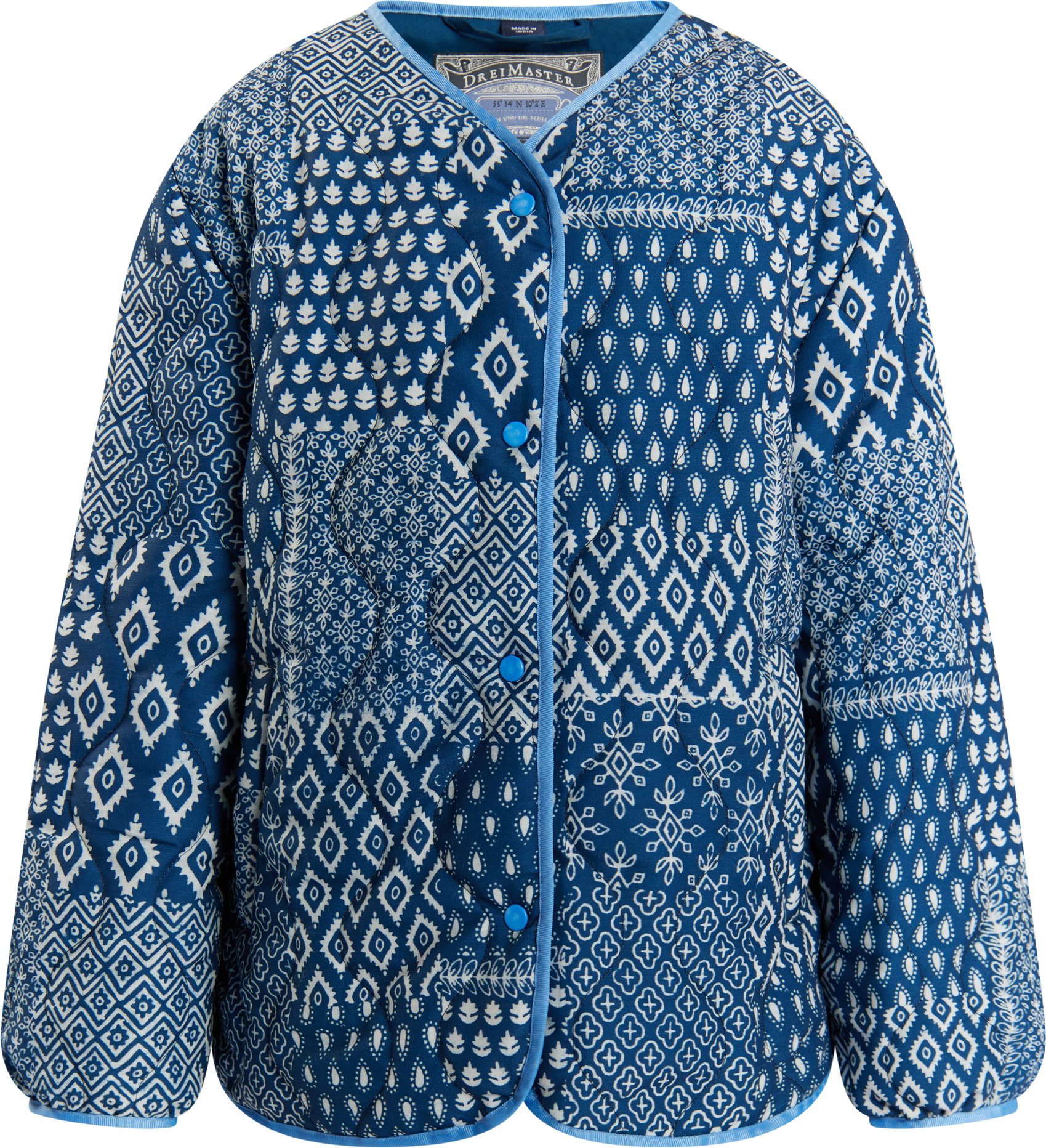 Dreimaster Steppjacke Mädchen Dunkelmariner Druck