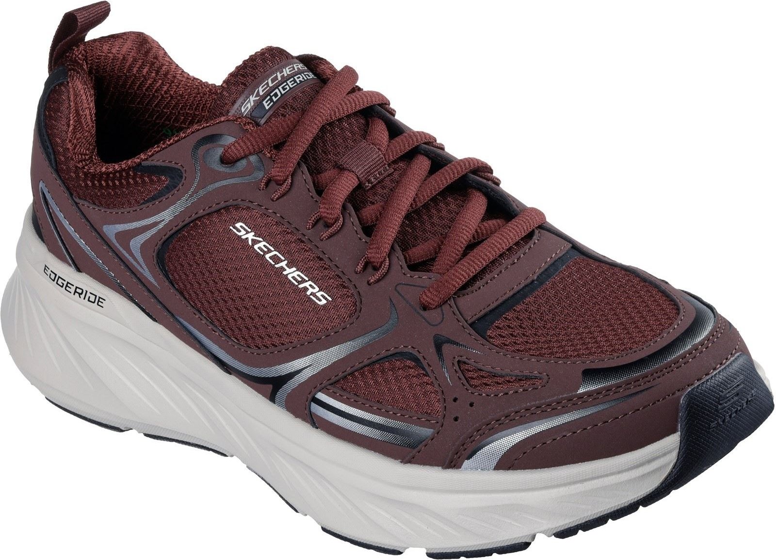 Thumbnail - Skechers Edgeride Exodis Herren Bordeauxfarbene Sneaker