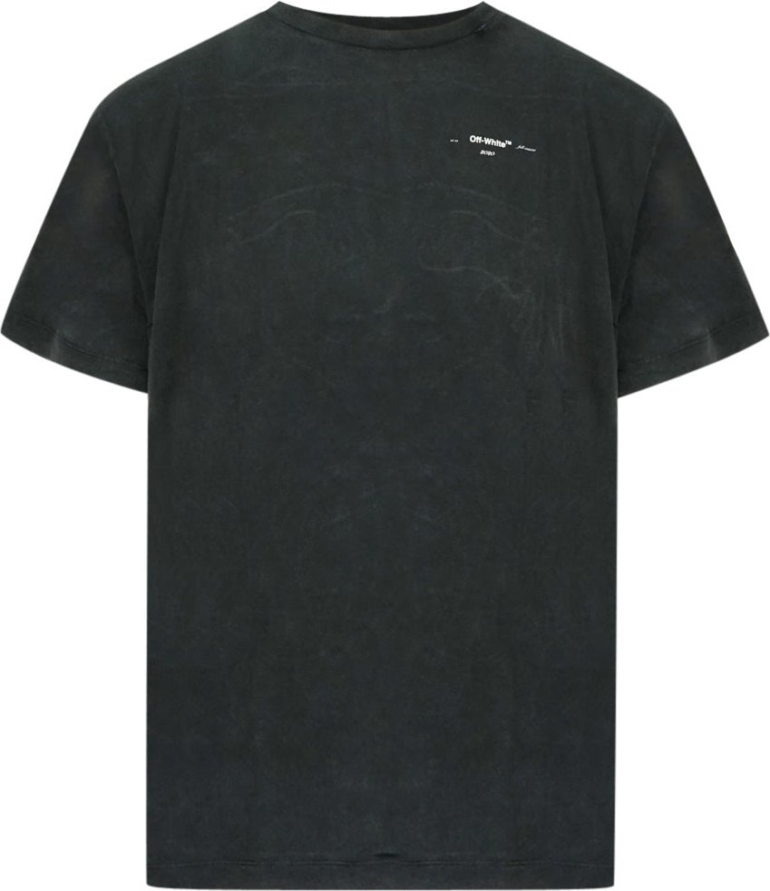 Off-white - T-shirt Mit Scribble Arrow-logo In Verblasstem Schwarz