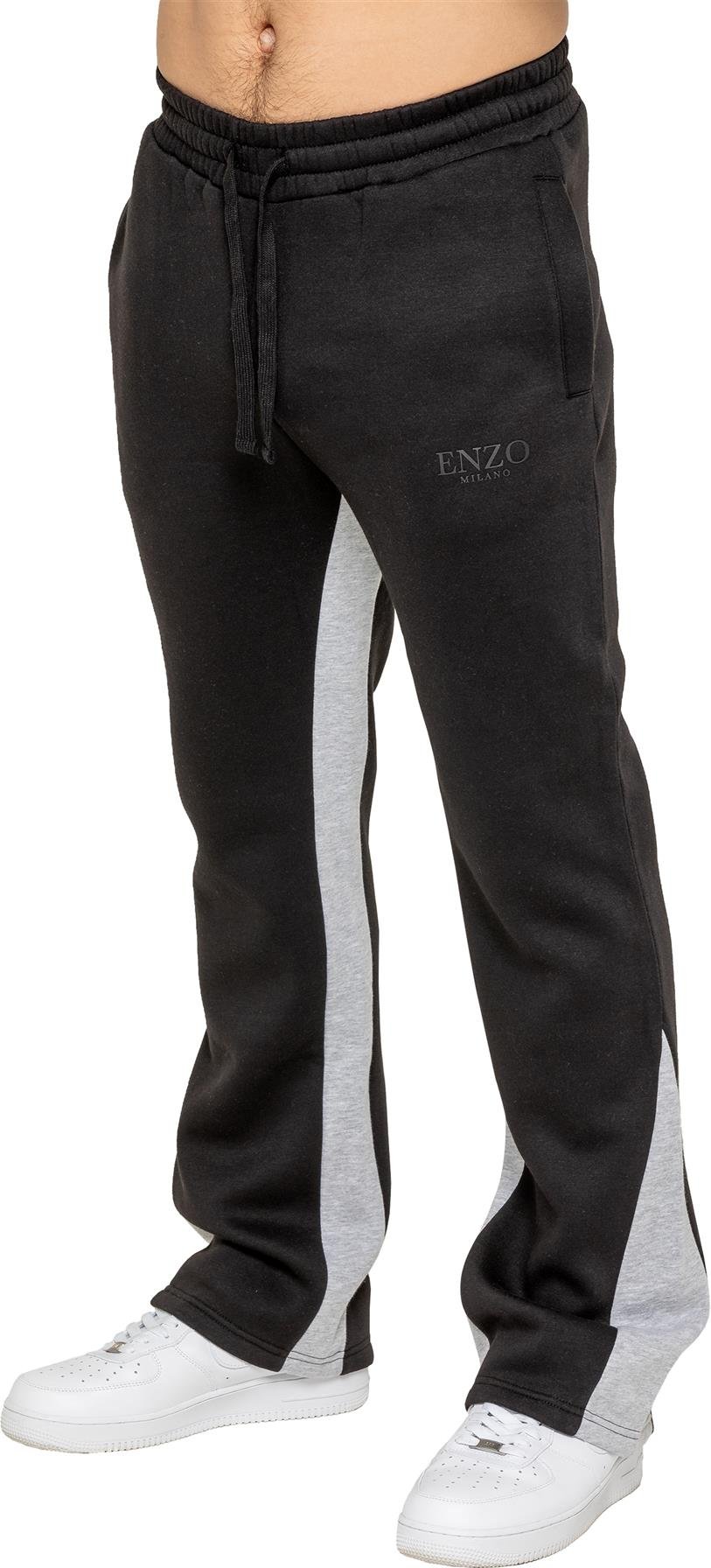 Enzo Milano | Herren Jogginghose mit Schlaghose