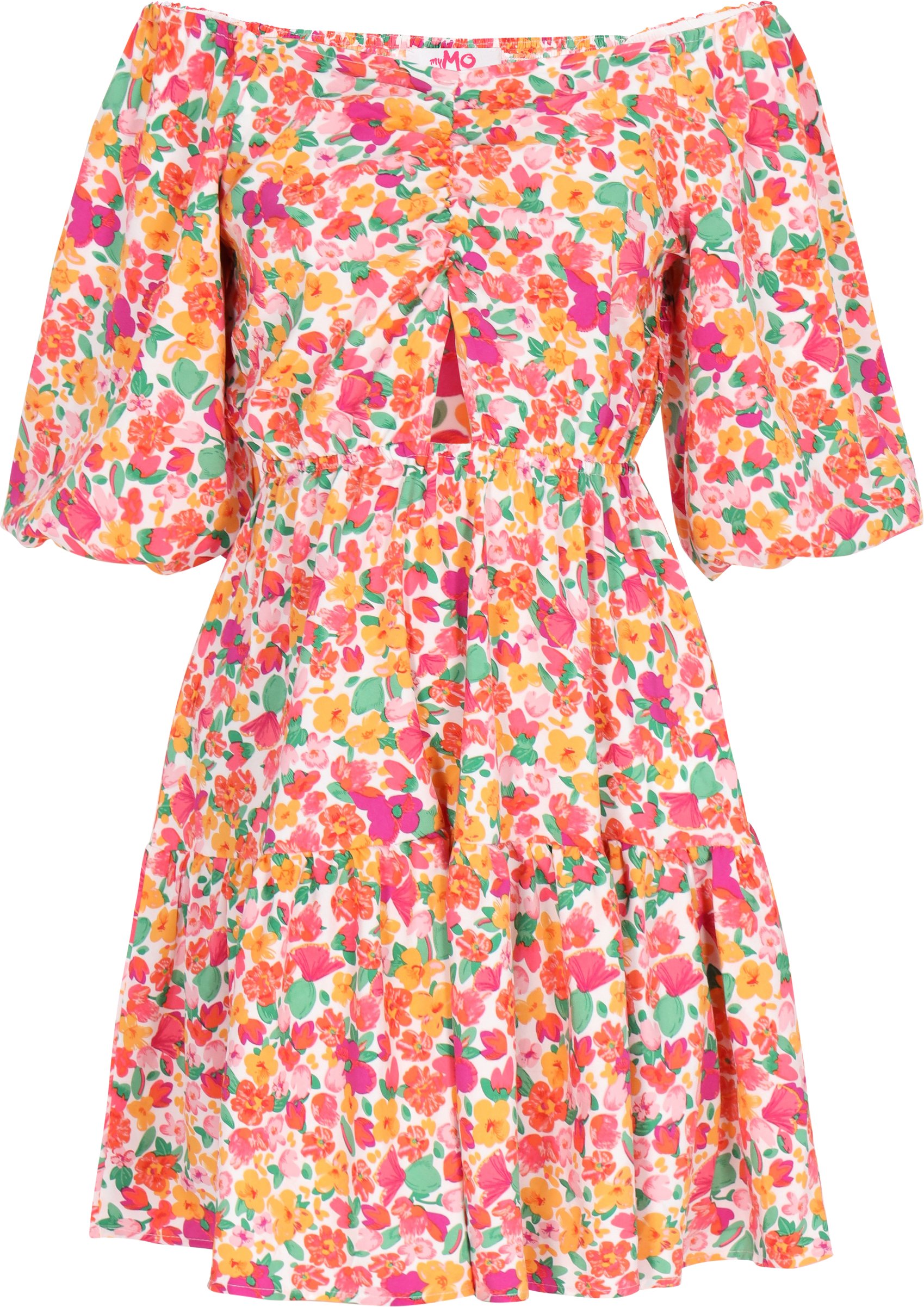 Mymo Kleid Frauen rot mehrfarbig