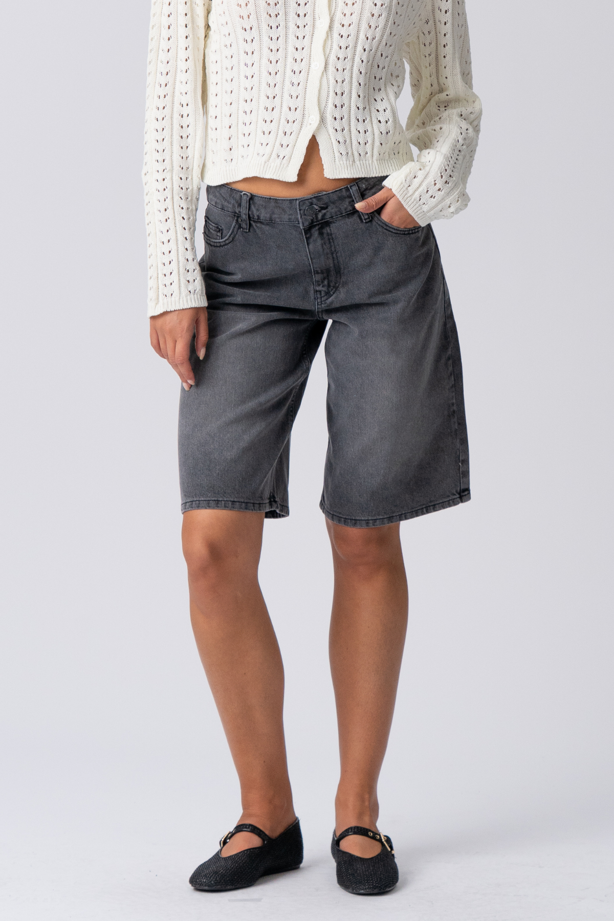 Jeans-Jogginghose - Schwarzer Denim