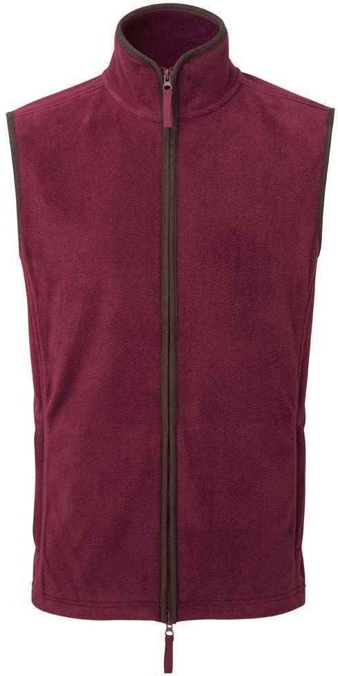 Premier Mens Artisan Fleece-Weste (Burgund/Braun)