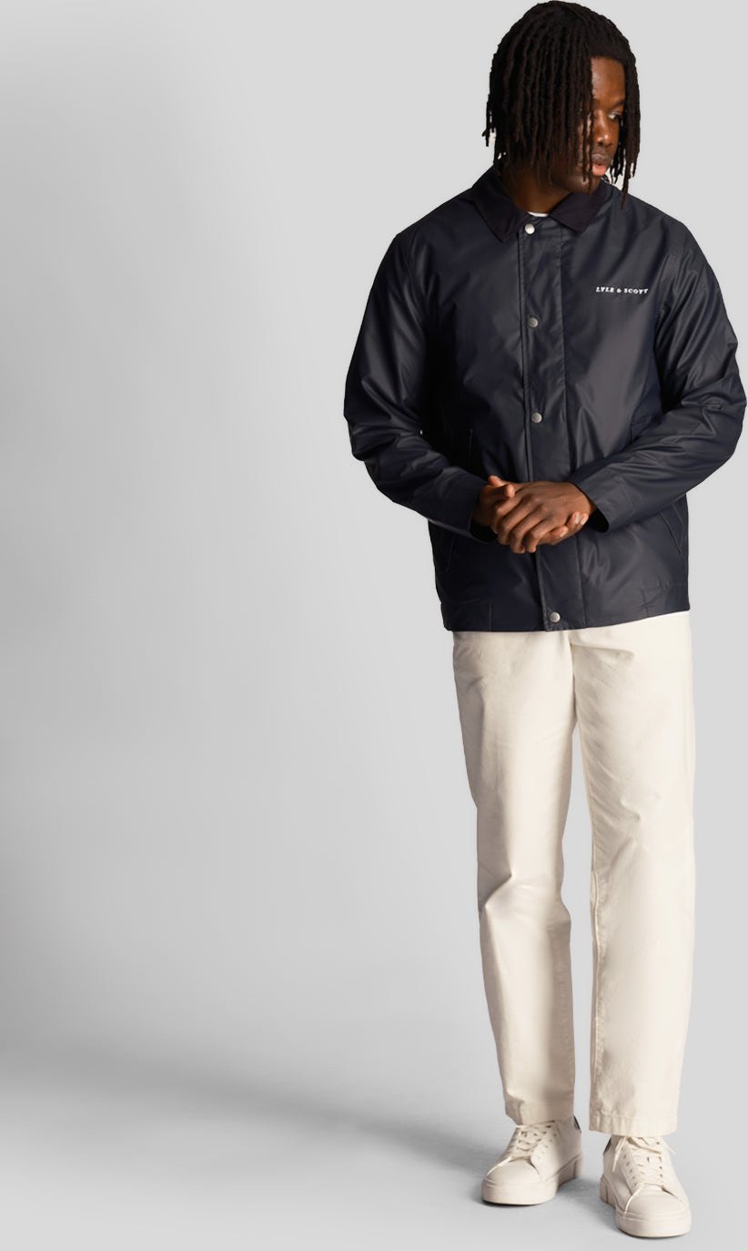 Men's Lyle & Scott Coach Jacket in Navy
