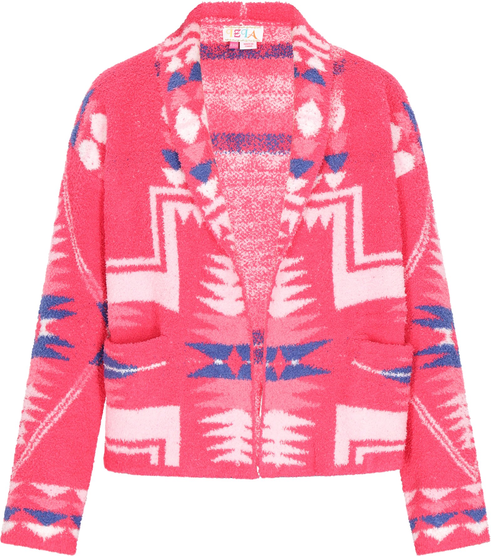 IZIA Strickjacke Frauen fuchsia mehrfarbig