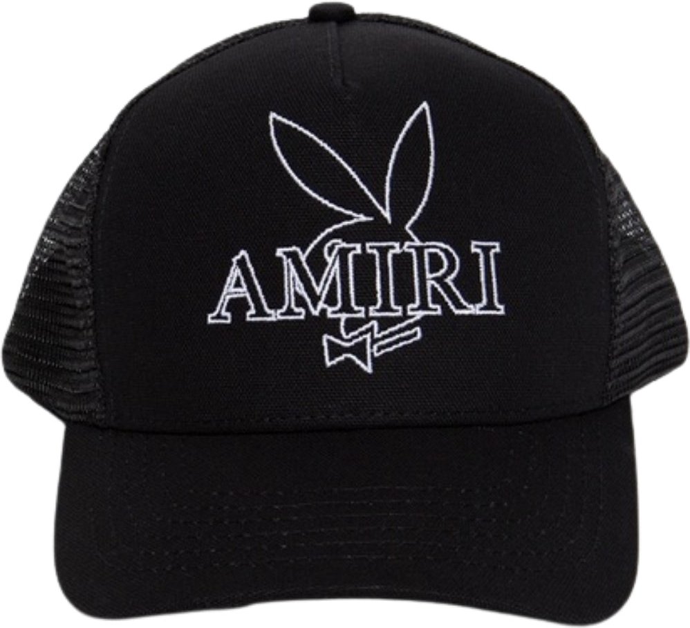 Amiri Playboy Bunny Logo Schwarzer Hut