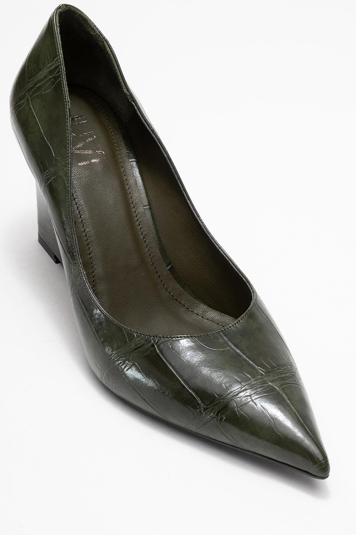 Puera Spitzer Zehenbereich Keilabsatz Pumps (Damen)