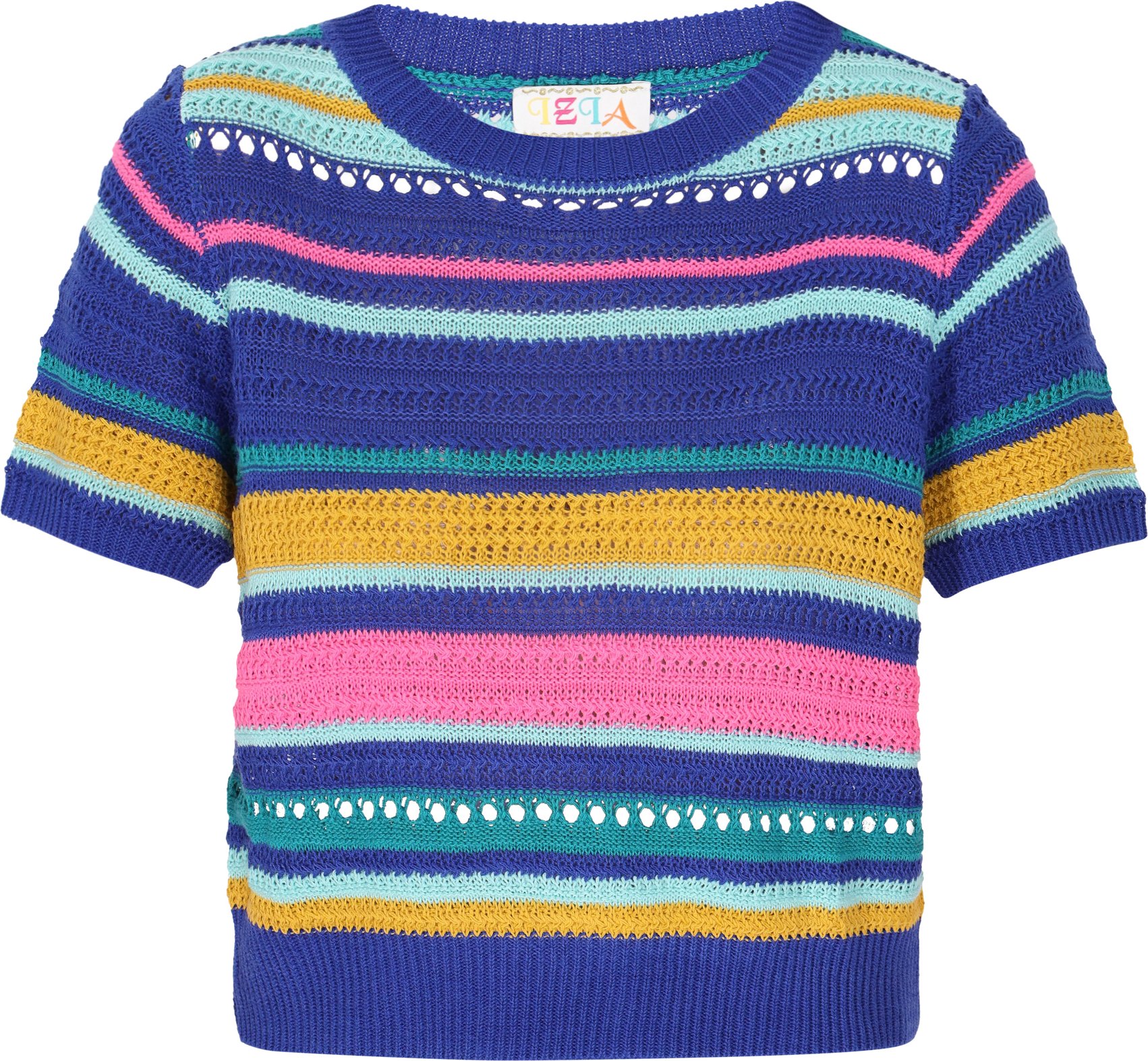 IZIA Pullover Frauen blau mehrfarbig