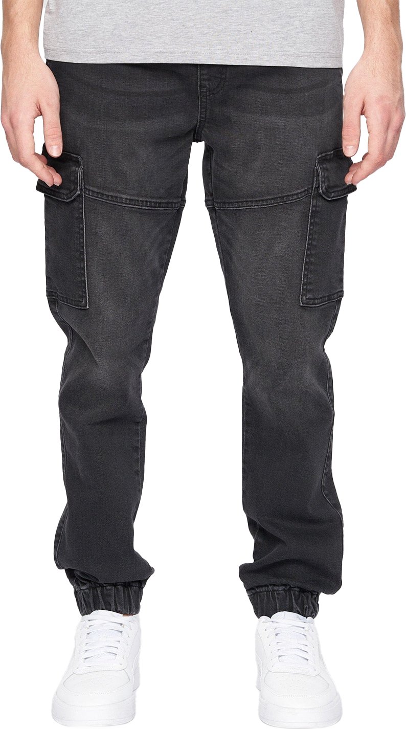 Thumbnail - Crosshatch - "Malimore" Cargo-Jeans für Herren (Schwärze)