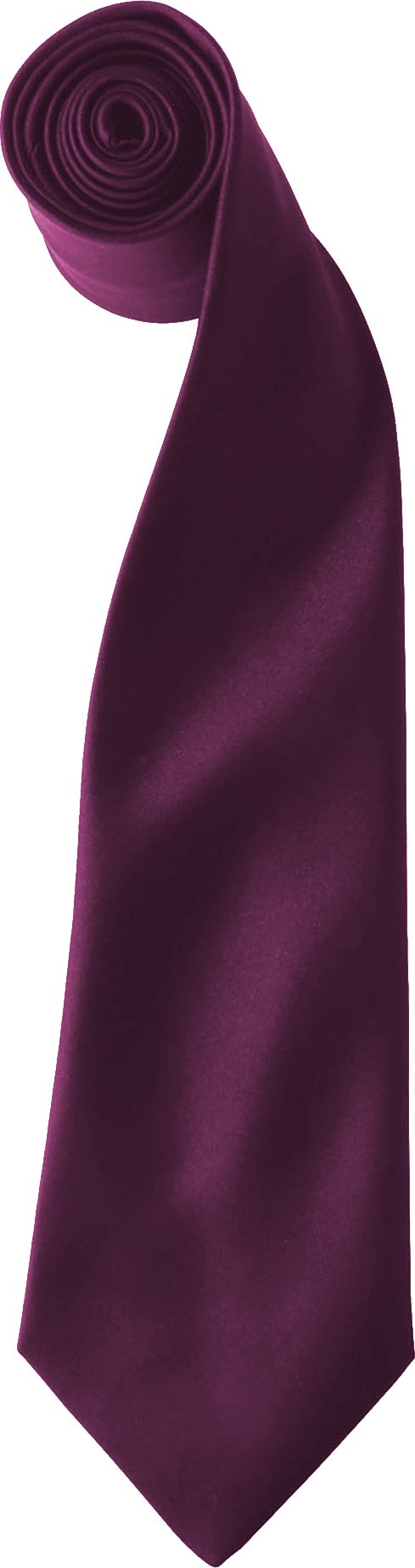 Premier Colours Herren Satin Clip Krawatte (2er Pack) (Aubergine)