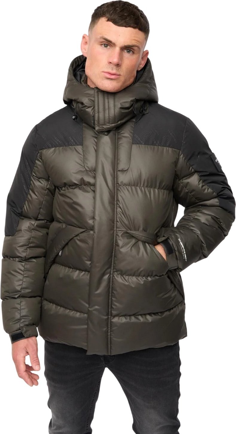 Crosshatch - "Camptor" Jacke Verkleidet für Herren (Oliv)