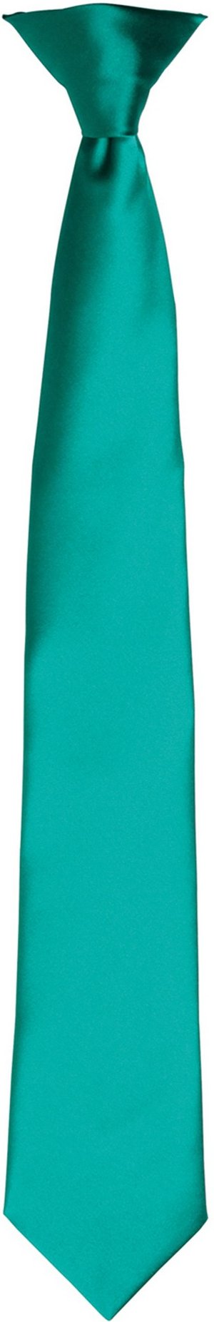 Premier Colours Herren Satin Clip Krawatte (Smaragd)