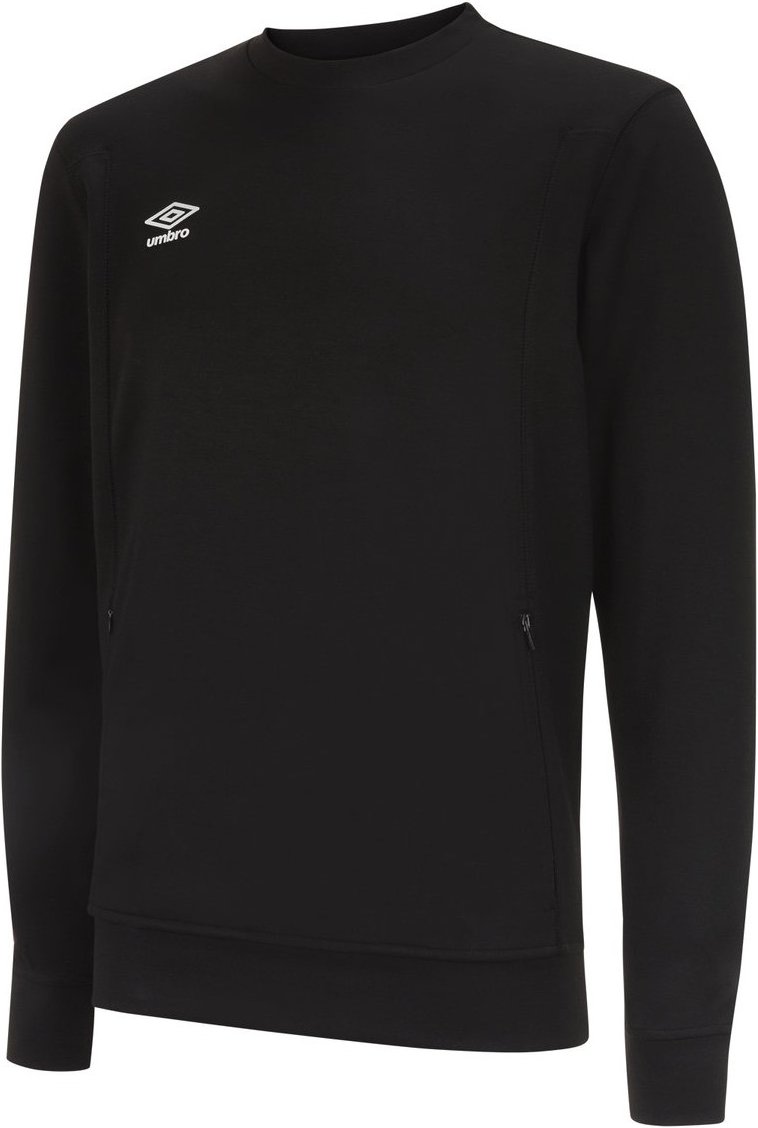 Umbro Herren Pro Stacked Logo Fleecepullover (Schwarz/Weiß)