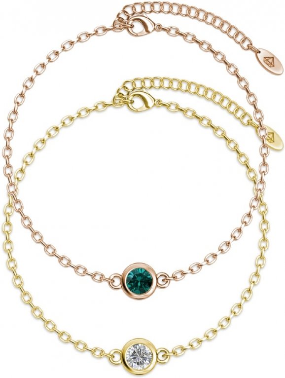 Geburtsstein-Armband - Gold, Rose Gold und Multi
