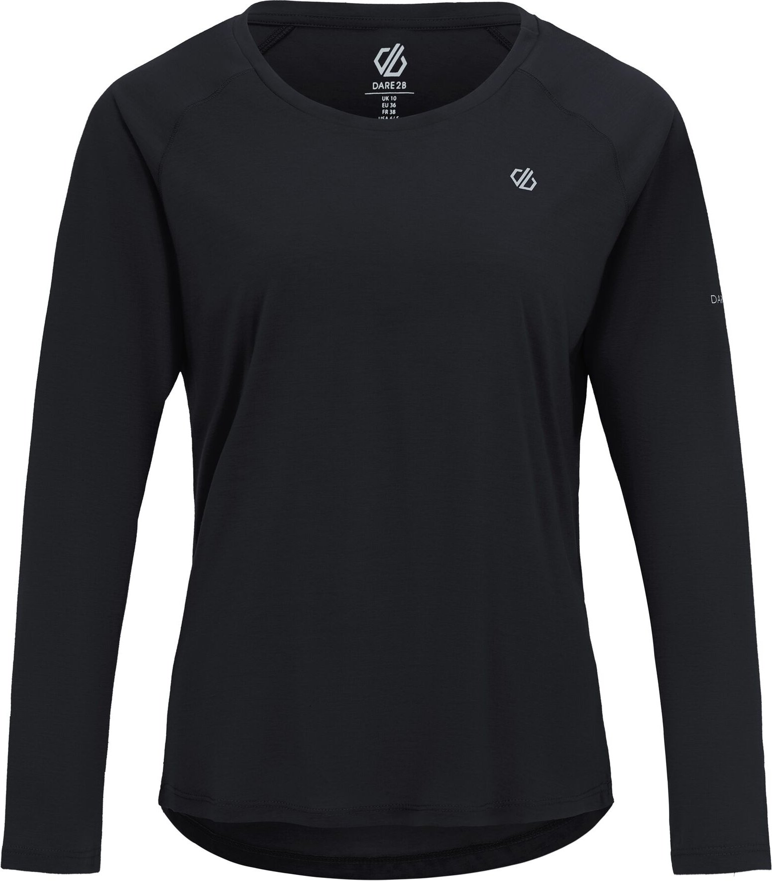 Dare 2B - "Serenity" T-Shirt für Damen, Langärmlig (Schwarz)