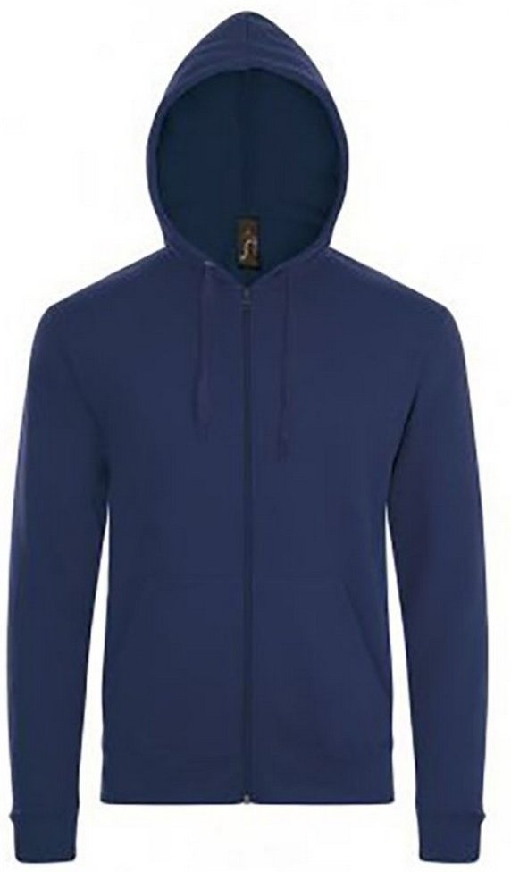 Thumbnail - SOLS Mens Stone Zip Up Plain Hoodie (Marineblau)