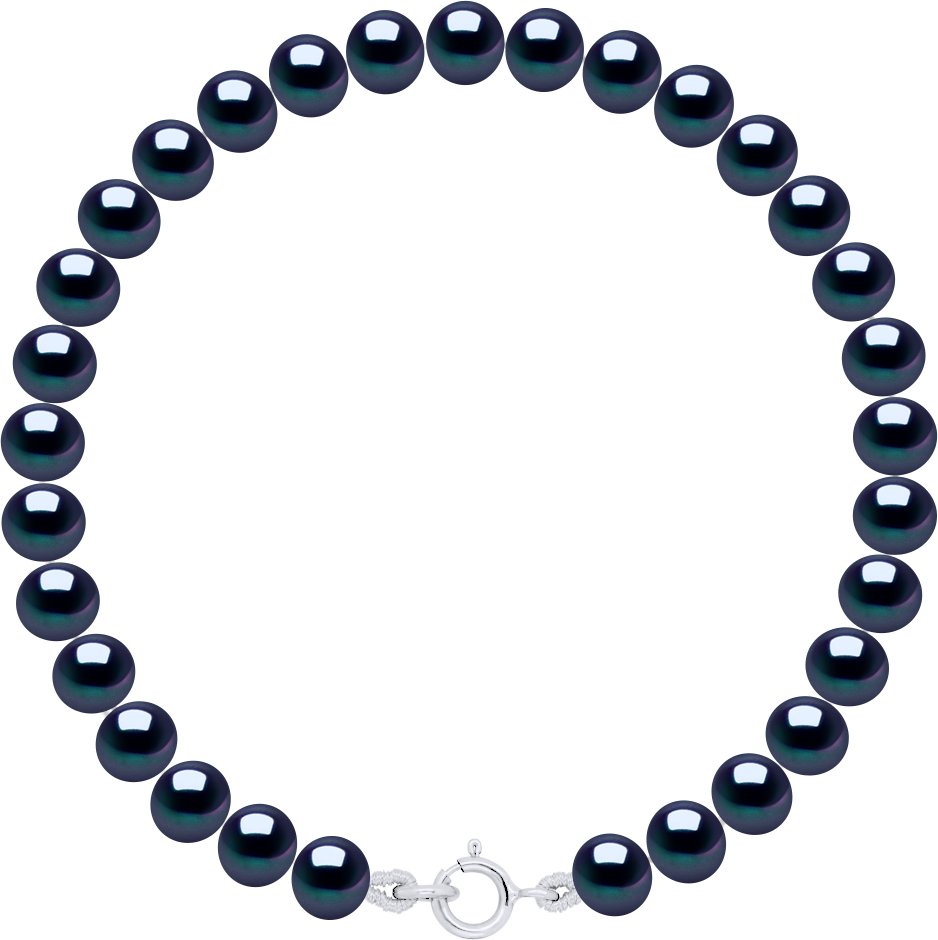 Thumbnail - Armband aus echten Süßwasser-Zuchtperlen, halbrund, 5–6 mm