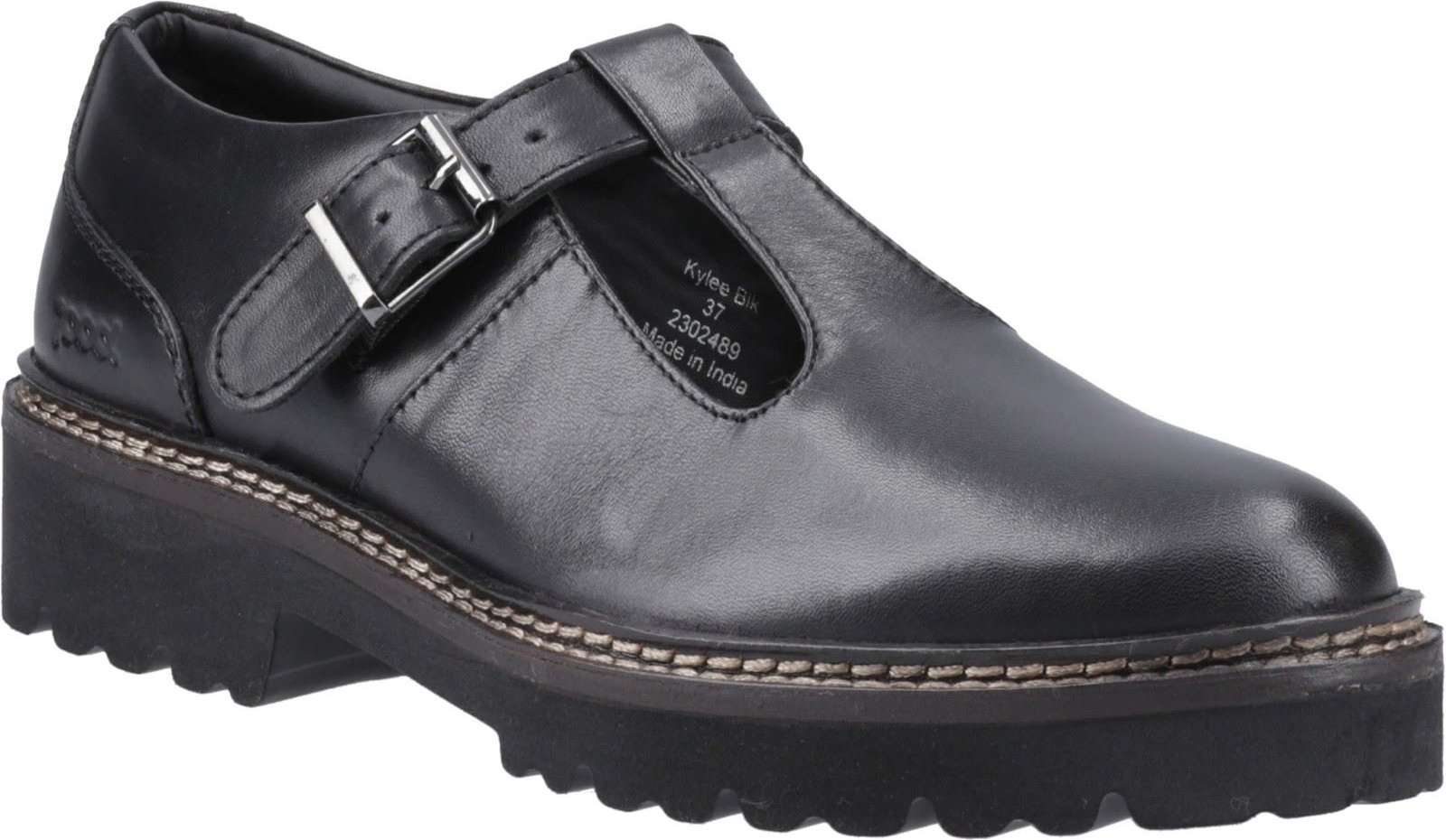 Pod Kylee Leder Damen Schwarz Schuhe