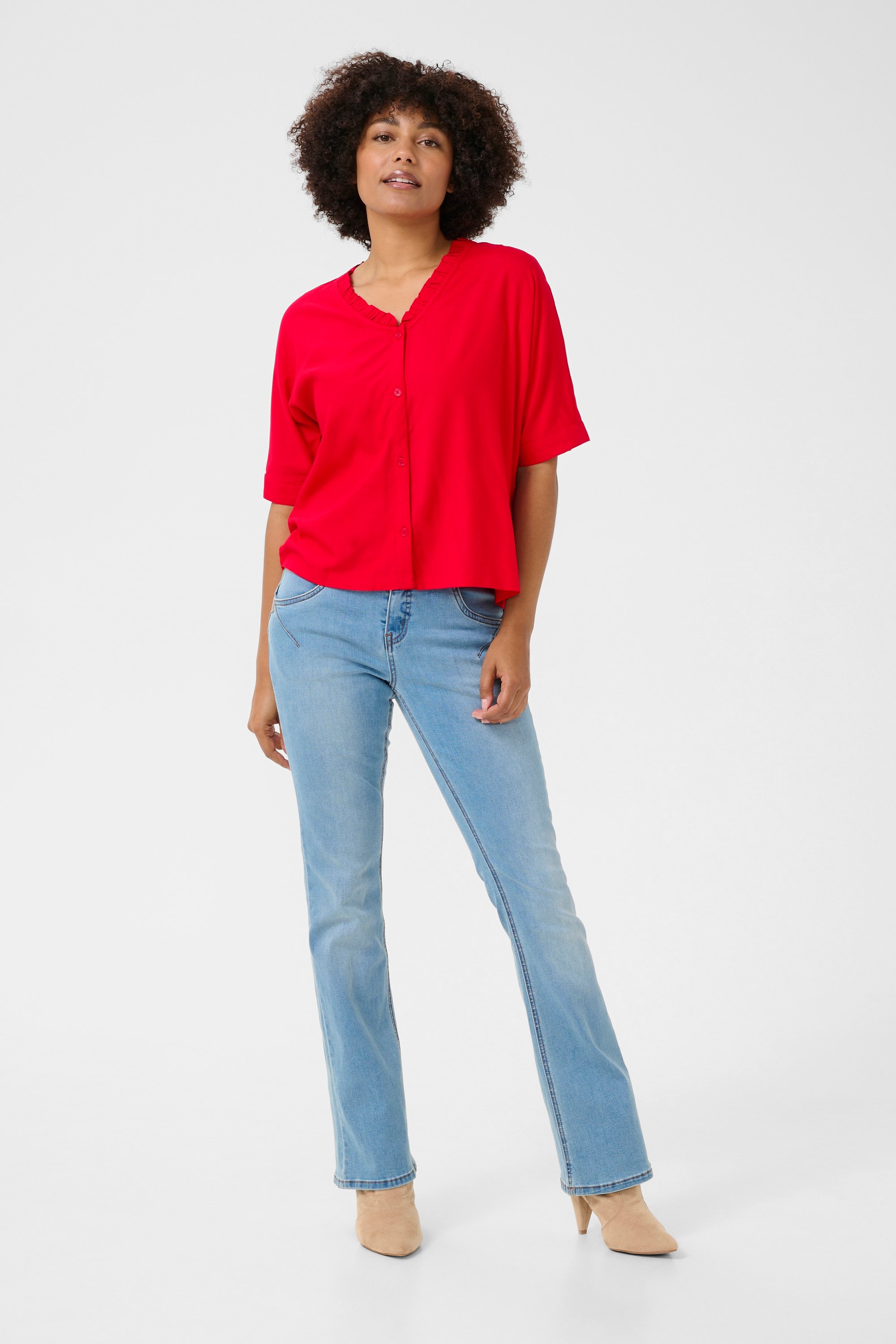 Kurzarmhemd Baggy fit High Risk Red