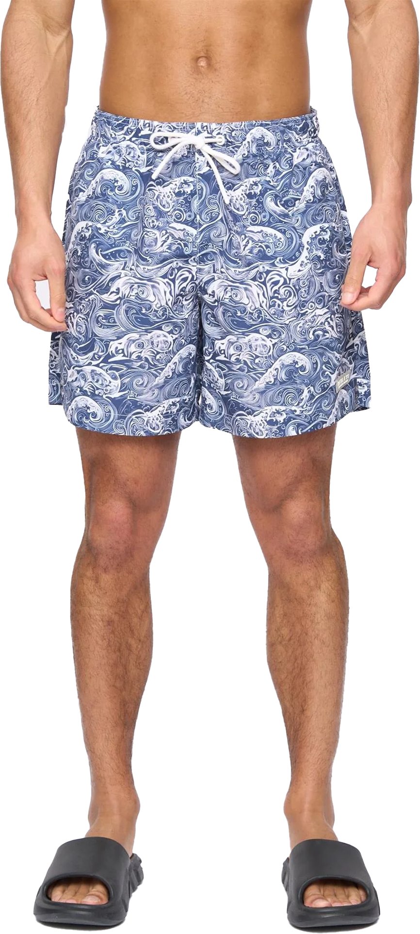 Henleys - Badeshorts für Herren, Polyester, Sommer, Regulär (Marine)