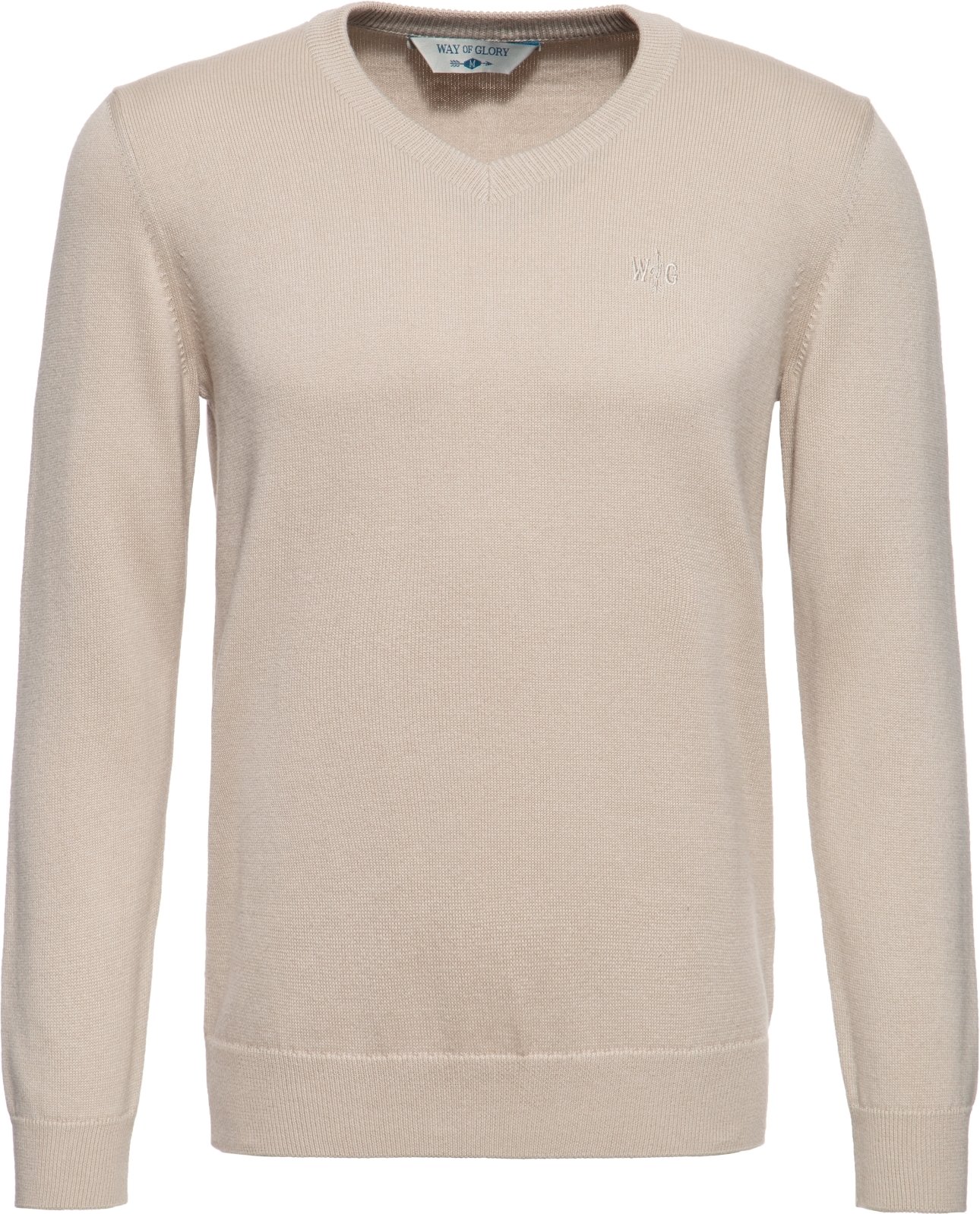 Way of Glory Herren WAY OF GLORY Herren Pullover mit V-Ausschnitt ecru