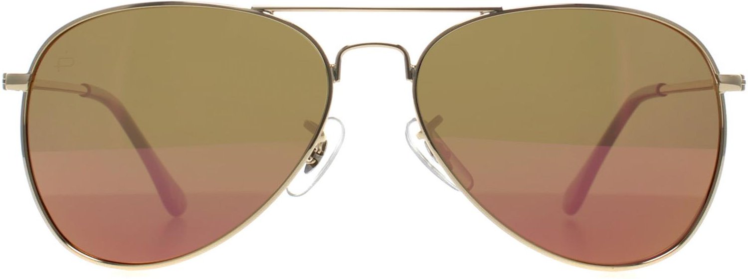 Prive Revaux Pilotenbrille Unisex Champagner Gold Rosa Spiegel Commando Mini