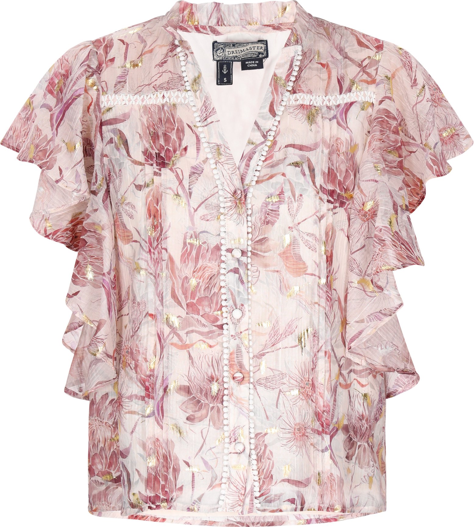 Dreimaster Bluse Frauen Rose