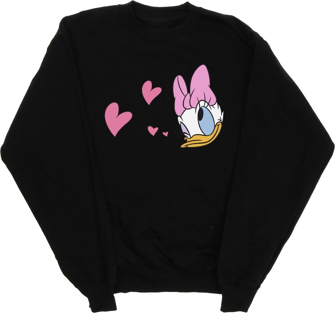 Disney - "Daisy Duck Kisses" Sweatshirt für Damen (Schwarz)