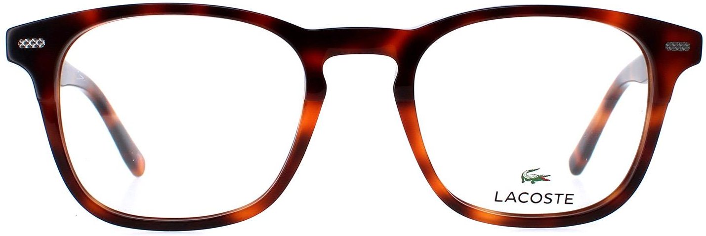 Lacoste Square Unisex-Brille Braun Havanna