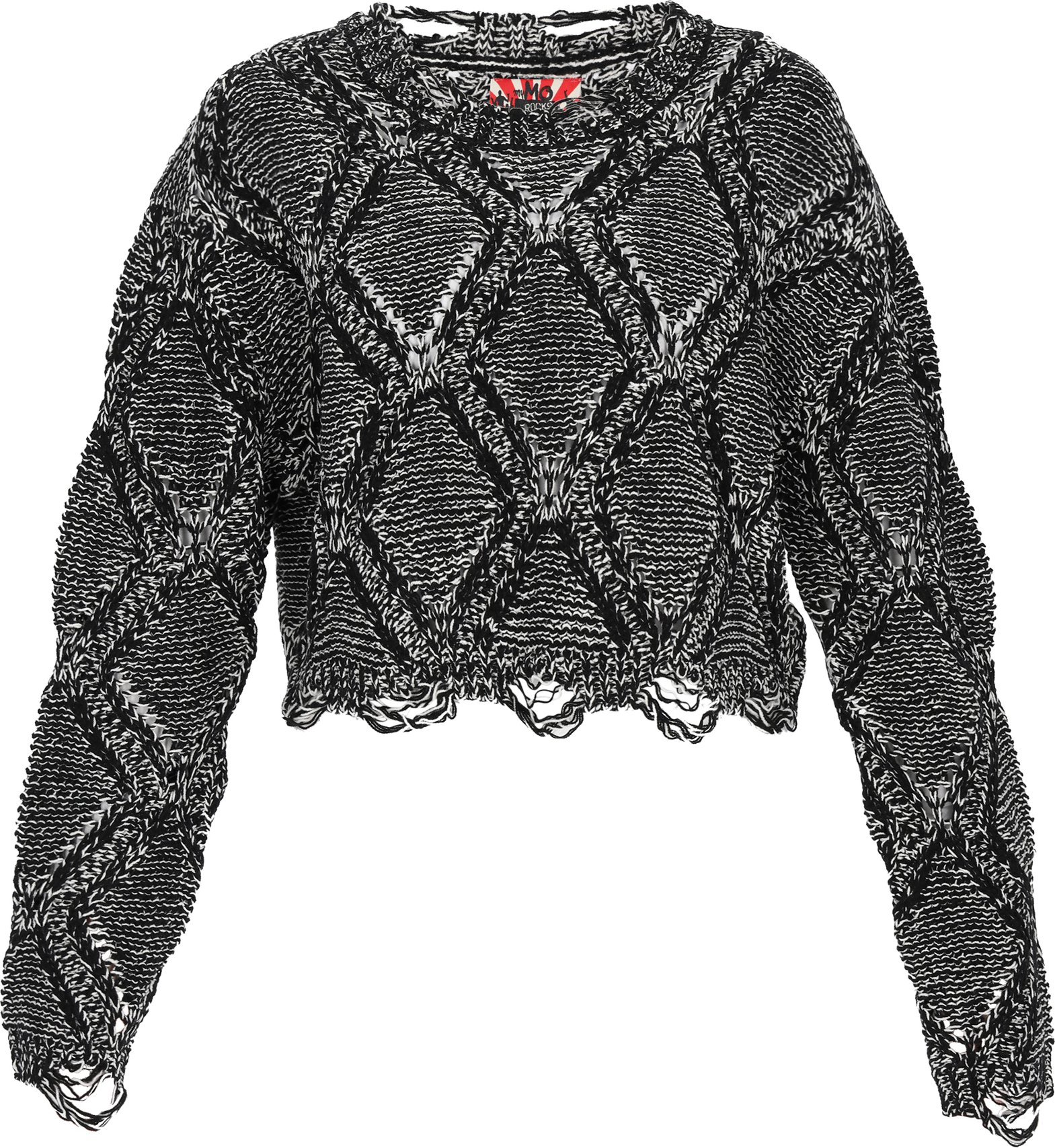 Mymo Pullover Frauen schwarz/offwhite