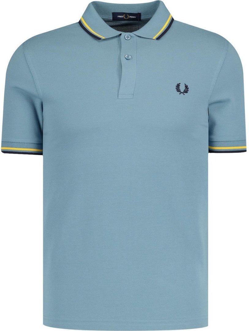 Fred Perry Twin Tipped Ash Blue Poloshirt