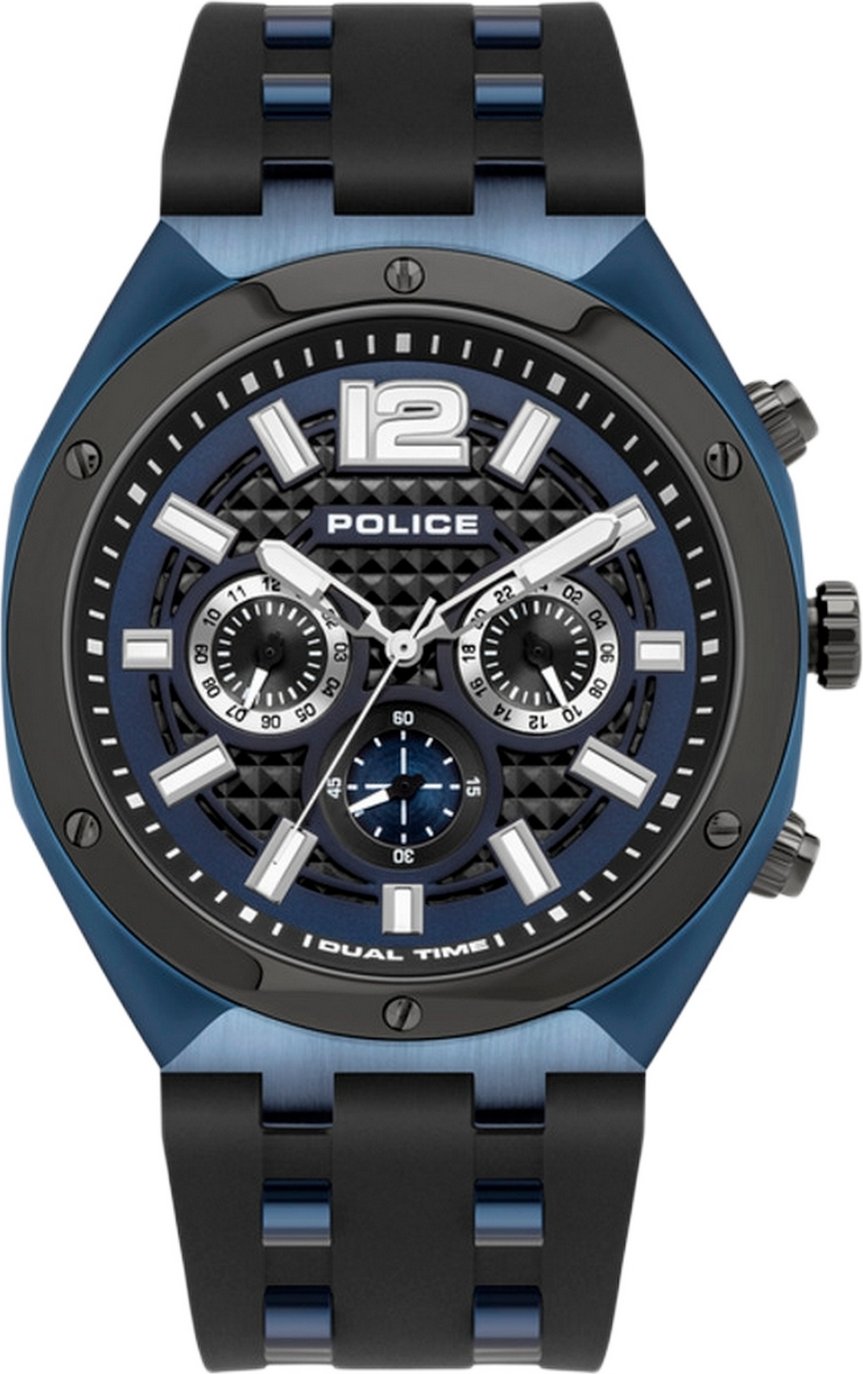 Police Herrenuhr Quartz Schwarz Blau