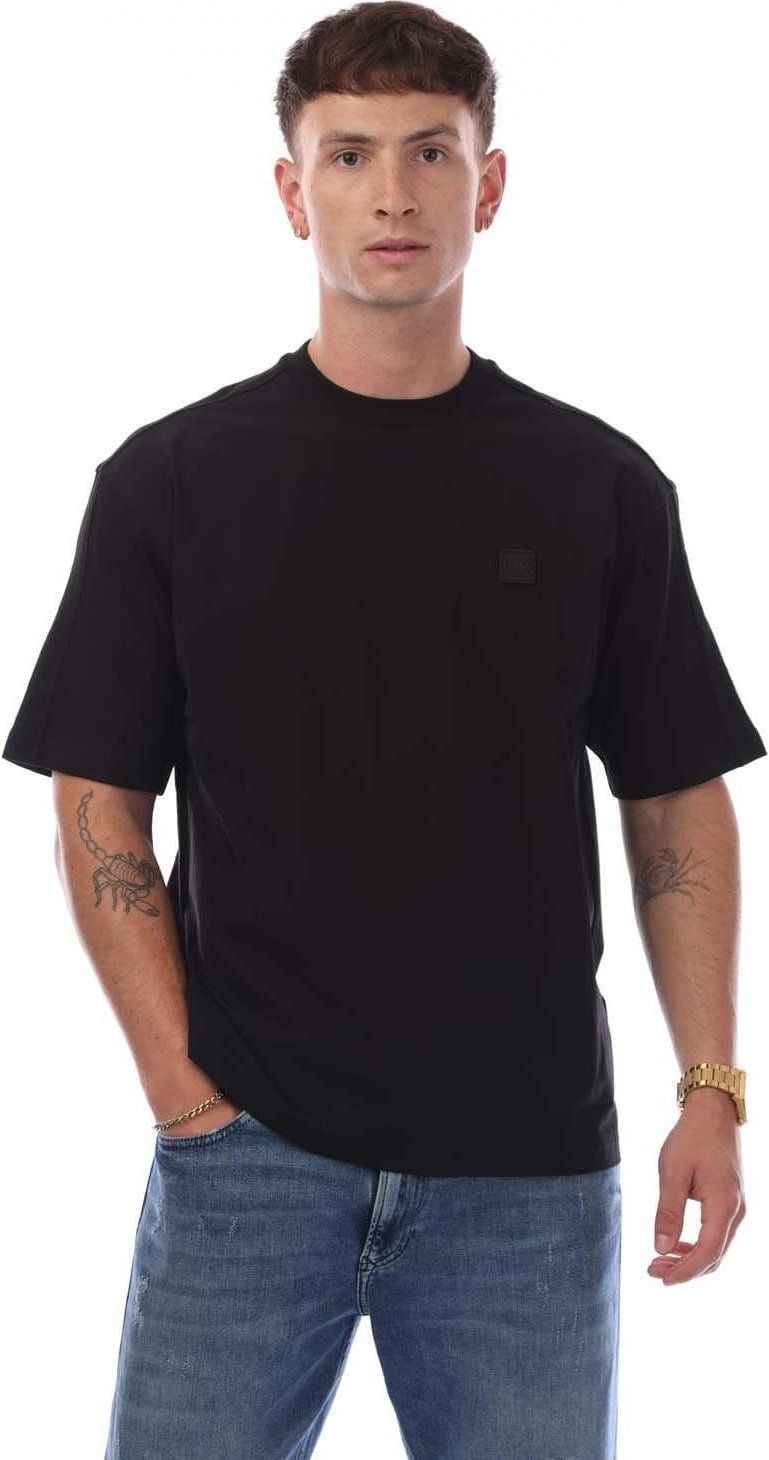 Hugo Boss - T-Shirt für Herren,Rundhalsausschnitt Nylon (Schwarz)